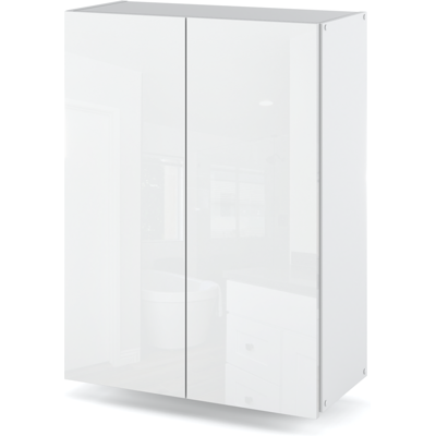 Sans Marque Meuble De Salle De Bain Blanc Brillant, Colonne De Salle De Bain Suspendue De 60 - Publicité Sans Marque Meuble De Salle De Bain Blanc Brillant, Colonne De Salle De Bain Suspendue De 60 - Publicité