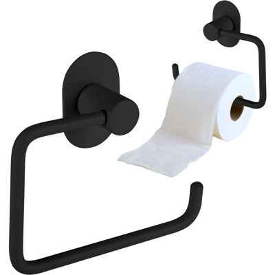Sans Marque Porte-Papier Toilette Mural, Autocollant, À Visser, Noir - Publicité Sans Marque Porte-Papier Toilette Mural, Autocollant, À Visser, Noir - Publicité