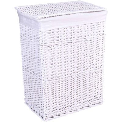 Sans Marque Panier En Osier Blanc 72 L - Publicité Sans Marque Panier En Osier Blanc 72 L - Publicité