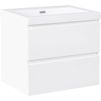 Beliani Armoire Murale Avec Vasque Pour Salle De Bain En Mdf 60 X 46 Cm Avec 2 Tiroirs B - Publicité Beliani Armoire Murale Avec Vasque Pour Salle De Bain En Mdf 60 X 46 Cm Avec 2 Tiroirs B - Publicité