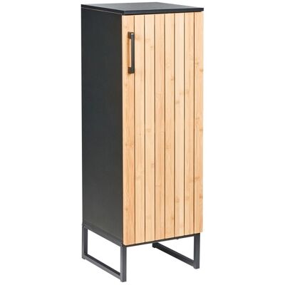 Beliani Meuble De Salle De Bain Sur Pied Moderne En Bambou Mdf Et Acier 30 X 90 Cm Avec - Publicité Beliani Meuble De Salle De Bain Sur Pied Moderne En Bambou Mdf Et Acier 30 X 90 Cm Avec - Publicité