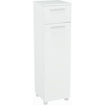 Sans Marque Colonne De Salle De Bain 1d1sz1k Avec Panier, Commode Blanche - Publicité Sans Marque Colonne De Salle De Bain 1d1sz1k Avec Panier, Commode Blanche - Publicité