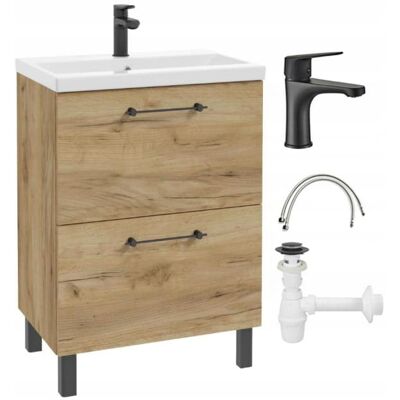 Deftrans Meuble Salle De Bain 50 Cm Avec Vasque Et Robinet - Publicité Deftrans Meuble Salle De Bain 50 Cm Avec Vasque Et Robinet - Publicité