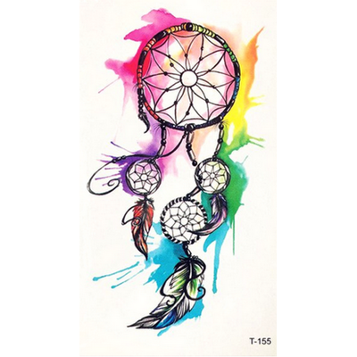 ART Petite Planche Tatouage Temporaire Tattoo Dreamcatcher Attrape Rêves Aquarelle - Publicité ART Petite Planche Tatouage Temporaire Tattoo Dreamcatcher Attrape Rêves Aquarelle - Publicité