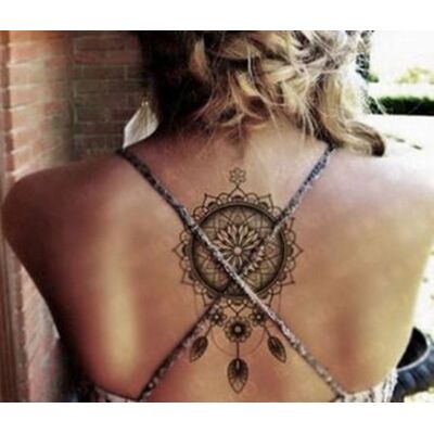 ART - Dreamcatcher Mandala - Noir - Tatouage temporaire - Publicité ART - Dreamcatcher Mandala - Noir - Tatouage temporaire - Publicité
