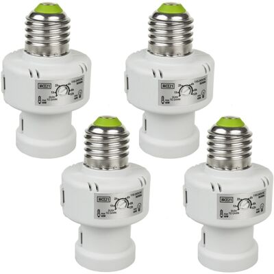 Maclean - Support D'Ampoule Mce21w X4 - Détecteur Crépusculaire, Minuterie, E27, - Publicité Maclean - Support D'Ampoule Mce21w X4 - Détecteur Crépusculaire, Minuterie, E27, - Publicité
