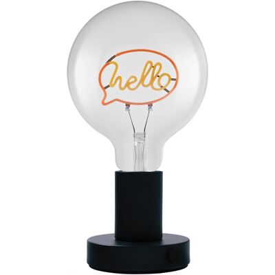 Osram Lampe De Table Led 1906 Letter, Lettrage Hello, Néon, 1,2 W, E27, Noir, B - Publicité Osram Lampe De Table Led 1906 Letter, Lettrage Hello, Néon, 1,2 W, E27, Noir, B - Publicité