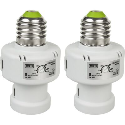 Maclean Mce21w: Support D'Ampoule E27, 2 Pièces, Détecteur Crépusculaire - Publicité Maclean Mce21w: Support D'Ampoule E27, 2 Pièces, Détecteur Crépusculaire - Publicité
