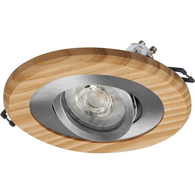 Osram Spot Led Wood Gu10 Bright 4,5 W Nickel Satiné Bois, Aspect Bois, Aluminium, Com - Publicité Osram Spot Led Wood Gu10 Bright 4,5 W Nickel Satiné Bois, Aspect Bois, Aluminium, Com - Publicité
