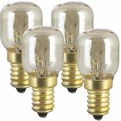4 Ampoules Pour Four E14 / T26 / 100 lm / 25 w / Blanc Chaud - Luminea - Publicité 4 Ampoules Pour Four E14 / T26 / 100 lm / 25 w / Blanc Chaud - Luminea - Publicité