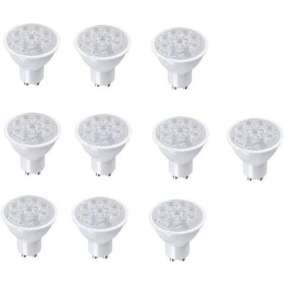 Optonica Lot De 10 Ampoule Gu10 Led 5w Blanc Neutre 4500k - Publicité Optonica Lot De 10 Ampoule Gu10 Led 5w Blanc Neutre 4500k - Publicité