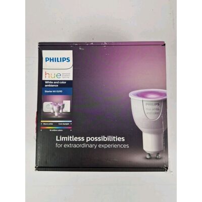 Philips Hue Kit Démarrage Blanc Et Couleur Ambiance Avec 3 Ampoules 6w Gu10 - Publicité Philips Hue Kit Démarrage Blanc Et Couleur Ambiance Avec 3 Ampoules 6w Gu10 - Publicité