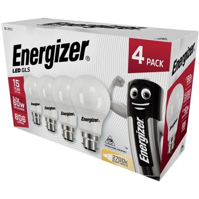 Energizer Energizer S14056 Ampoule LED B22 Opale GLS Non-Dimmable - Ampoule LED - Publicité Energizer Energizer S14056 Ampoule LED B22 Opale GLS Non-Dimmable - Ampoule LED - Publicité