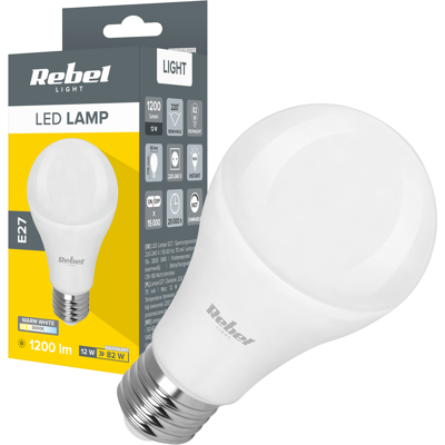 Ampoule Led 12w E27 3000k 230v Rebel - Publicité Ampoule Led 12w E27 3000k 230v Rebel - Publicité