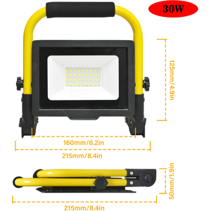 Skyworld Lampe Projecteur Led Rechargeable Portable Pour Travail 30-75 6000k Câble 3m - Publicité Skyworld Lampe Projecteur Led Rechargeable Portable Pour Travail 30-75 6000k Câble 3m - Publicité
