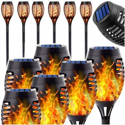 Sans Marque Lampes Solaires De Jardin, Led, Torche, Lanterne, Effet Flamme - Publicité Sans Marque Lampes Solaires De Jardin, Led, Torche, Lanterne, Effet Flamme - Publicité