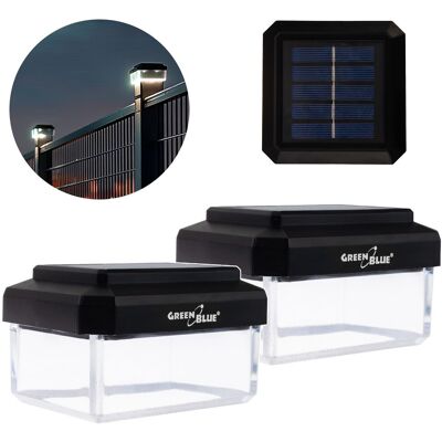 Greenblue 2x Lampe Solaire À Led Pour Jardin, Terrasse Ou Poteau 60 X 40 Mm - Publicité Greenblue 2x Lampe Solaire À Led Pour Jardin, Terrasse Ou Poteau 60 X 40 Mm - Publicité