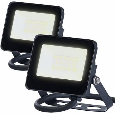 Luminea 2 Mini Projecteurs Led Résistants Aux Intempéries - 10 W - 800 Lm - Blanc Chaud - Publicité Luminea 2 Mini Projecteurs Led Résistants Aux Intempéries - 10 W - 800 Lm - Blanc Chaud - Publicité