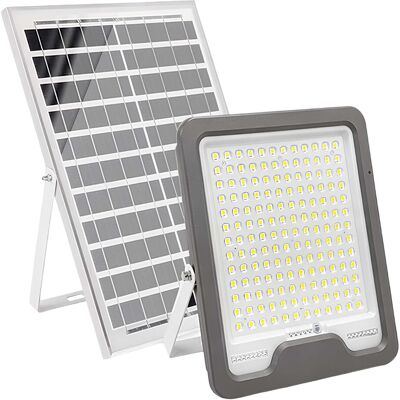 Avizar Projecteur Solaire Led 16 W, Panneau Solaire 20 w Et Détection Automatique,Gris - Publicité Avizar Projecteur Solaire Led 16 W, Panneau Solaire 20 w Et Détection Automatique,Gris - Publicité