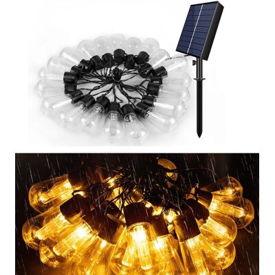 Sans Marque Guirlande Lumineuse Solaire De Jardin Avec 10 Ampoules Décoratives Led De 3 M - Publicité Sans Marque Guirlande Lumineuse Solaire De Jardin Avec 10 Ampoules Décoratives Led De 3 M - Publicité