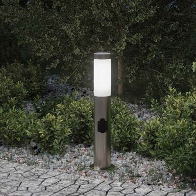 Borne Lumineuse Avec Sortie 50 Cm En Acier Inoxydable Ip44 Vidaxl - Publicité Borne Lumineuse Avec Sortie 50 Cm En Acier Inoxydable Ip44 Vidaxl - Publicité
