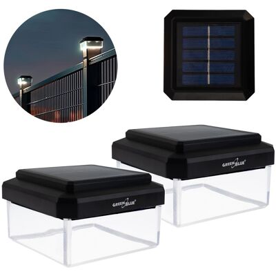 Greenblue Lampe Solaire Sur Poteau Gb127 Ww - Lot De 2 - 3200k, 7 Lm, Noir - Publicité Greenblue Lampe Solaire Sur Poteau Gb127 Ww - Lot De 2 - 3200k, 7 Lm, Noir - Publicité