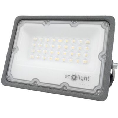 Projecteur 30w 3000lm 6500k Ip65 Ecolight Ec20484 - Publicité Projecteur 30w 3000lm 6500k Ip65 Ecolight Ec20484 - Publicité