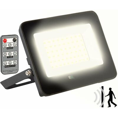 Luminea Projecteur D'Extérieur Led 4000 Lm Télécommandé Avec Capteur De Mouvement Radar - Publicité Luminea Projecteur D'Extérieur Led 4000 Lm Télécommandé Avec Capteur De Mouvement Radar - Publicité