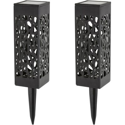 Rabalux Mora Lot De 2 Lampes Solaires Led 3000k Noir Jardin 0,16w - Publicité Rabalux Mora Lot De 2 Lampes Solaires Led 3000k Noir Jardin 0,16w - Publicité