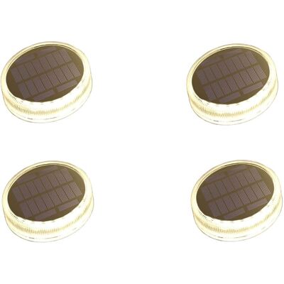 Sans Marque 4 Lampes Solaires Led De Jardin Étanches Blanches Pour Escalier, Rondes - Publicité Sans Marque 4 Lampes Solaires Led De Jardin Étanches Blanches Pour Escalier, Rondes - Publicité
