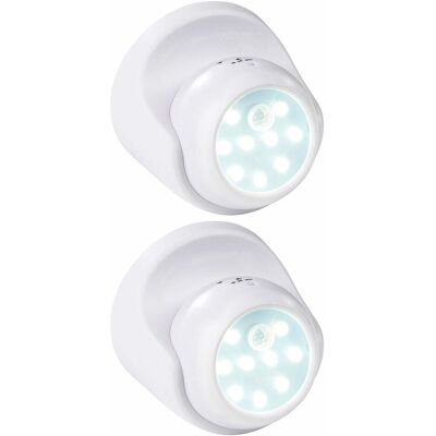 Luminea - 2 Spots LED Wireless 2W - Publicité Luminea - 2 Spots LED Wireless 2W - Publicité