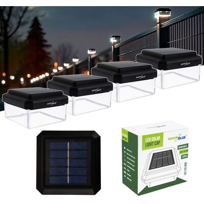 Greenblue Lot 4 Lampes Solaires Pour Poteau Gb128 Ww 8 Led 3200k 8 Lm Noir - Publicité Greenblue Lot 4 Lampes Solaires Pour Poteau Gb128 Ww 8 Led 3200k 8 Lm Noir - Publicité