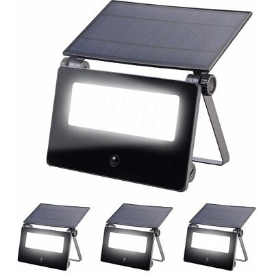 4 Projecteurs Led Solaires 1300 Lm Ftr-102 Avec Détecteur De Mouvement - Luminea - Publicité 4 Projecteurs Led Solaires 1300 Lm Ftr-102 Avec Détecteur De Mouvement - Luminea - Publicité