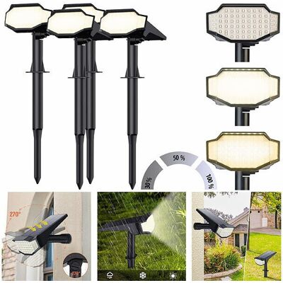 4 spots De Jardin Solaires À Led 650 lm- Blanc Chaud - Luminea - Publicité 4 spots De Jardin Solaires À Led 650 lm- Blanc Chaud - Luminea - Publicité