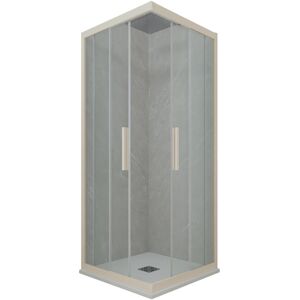 Forte - Paroi de douche réversible Champagne 70x100cm - Publicité Forte - Paroi de douche réversible Champagne 70x100cm - Publicité