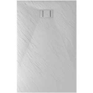 Idralite Bac À Douche 70x140 Cm Blanc Effet Pierre Résine Sans Bonde Réductible Ardoise - Publicité Idralite Bac À Douche 70x140 Cm Blanc Effet Pierre Résine Sans Bonde Réductible Ardoise - Publicité