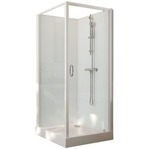 Cabine De Douche 90x90 Cm Iziglass 2 - Porte Pivotante - Mitigeur Thermo Leda - Publicité Cabine De Douche 90x90 Cm Iziglass 2 - Porte Pivotante - Mitigeur Thermo Leda - Publicité