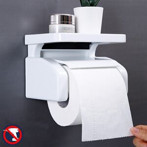 - Sans Marque/générique - Porte Papier Toilette Avec Etagère Et De Coupe Sans Perçage Salle De Bain Wc - Publicité - Sans Marque/générique - Porte Papier Toilette Avec Etagère Et De Coupe Sans Perçage Salle De Bain Wc - Publicité
