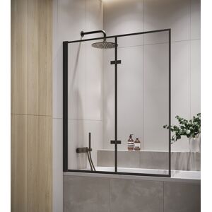 Paroi Baignoire Medal 100 X 140 Cm Badplaats - Noir - Verre Transparent - Publicité Paroi Baignoire Medal 100 X 140 Cm Badplaats - Noir - Verre Transparent - Publicité