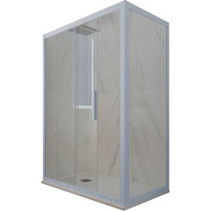 Forte - Paroi de douche réversible bleu vintage 70x100cm - Publicité Forte - Paroi de douche réversible bleu vintage 70x100cm - Publicité