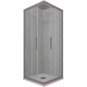 Forte Cabine Parois Douche Angulaire Coulissante 70x100 En Pvc Lavande Verre Kolors - Publicité Forte Cabine Parois Douche Angulaire Coulissante 70x100 En Pvc Lavande Verre Kolors - Publicité