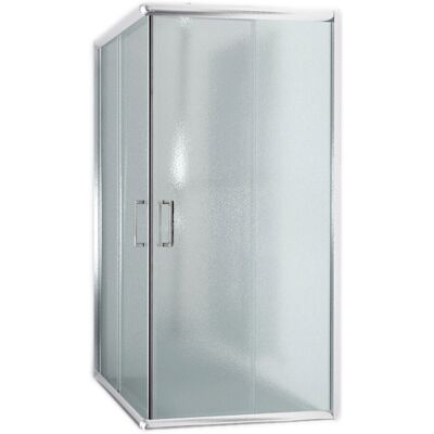 Idralite Cabine De Douche Paroi De Douche 90x90 H185 Cm Verre Opaque Angulaire Alabama - Publicité Idralite Cabine De Douche Paroi De Douche 90x90 H185 Cm Verre Opaque Angulaire Alabama - Publicité