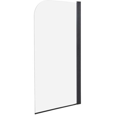 Beliani Paroi De Douche Minimaliste En Verre Trempé Réglable 140 X 80 Cm Noir Lapan - Publicité Beliani Paroi De Douche Minimaliste En Verre Trempé Réglable 140 X 80 Cm Noir Lapan - Publicité