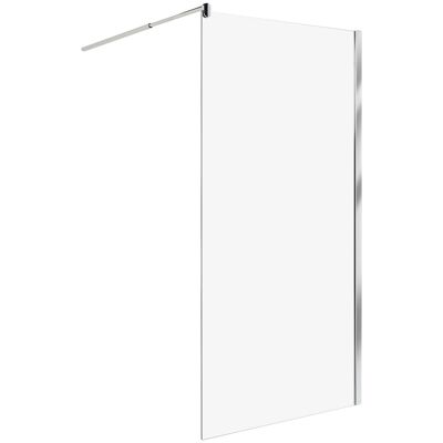 Beliani Paroi De Douche En Verre Trempé 100 X 190 Cm Sans Porte Argenté Ahaus - Publicité Beliani Paroi De Douche En Verre Trempé 100 X 190 Cm Sans Porte Argenté Ahaus - Publicité