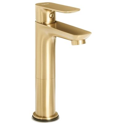 Beliani Robinet Mitigeur De Lavabo Mitigeur Salle De Bain Mono-Levier 21 Cm Laiton Doré - Publicité Beliani Robinet Mitigeur De Lavabo Mitigeur Salle De Bain Mono-Levier 21 Cm Laiton Doré - Publicité