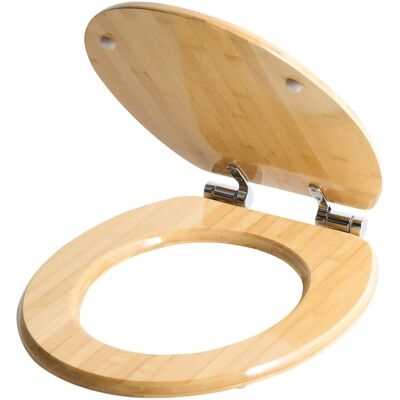 Beliani Siège De Toilettes Scandinave En Bambou 42 X 35 Cm Accessoire Salle De Bain Espa - Publicité Beliani Siège De Toilettes Scandinave En Bambou 42 X 35 Cm Accessoire Salle De Bain Espa - Publicité