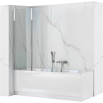 Rea Agat-2 80 Ecran de baignoire - Facile à installer, Verre clair - Publicité Rea Agat-2 80 Ecran de baignoire - Facile à installer, Verre clair - Publicité