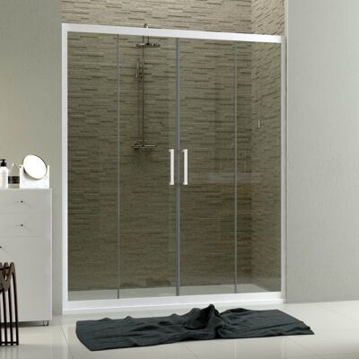Idralite Star 2 Hojas 120cm Enclos de douche blanc - Publicité Idralite Star 2 Hojas 120cm Enclos de douche blanc - Publicité
