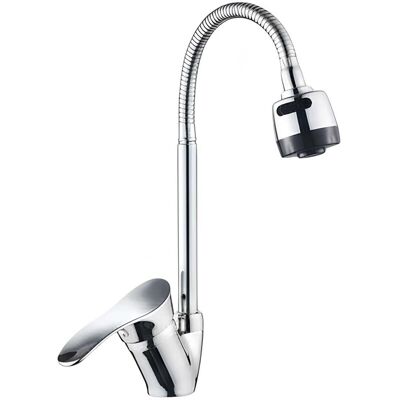 Avizar Robinet De Cuisine Pivotant Avec Bec Flexible Finition Chromée Argent - Publicité Avizar Robinet De Cuisine Pivotant Avec Bec Flexible Finition Chromée Argent - Publicité