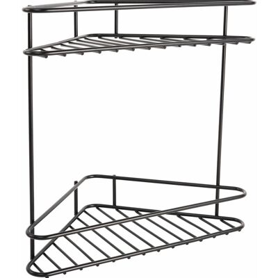 Metaform Étagère Angulaire De Douche 2 Niveaux Pour Hôtel Noir Mat Enew Chrome Black - Publicité Metaform Étagère Angulaire De Douche 2 Niveaux Pour Hôtel Noir Mat Enew Chrome Black - Publicité